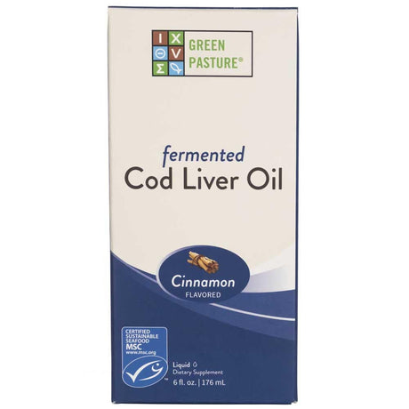 Green Pasture Fermented Cod Liver Oil, Cinnamon - 180 ml