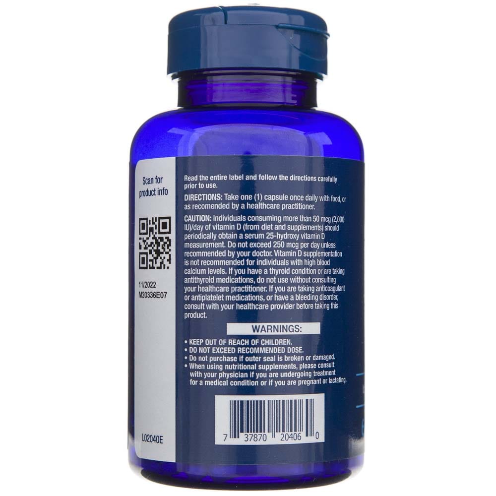 Life Extension Vitamins D and K with Sea-Iodine - 60 Capsules
