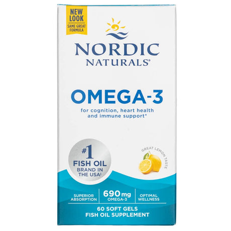 Nordic Naturals Omega-3 Lemon 345 mg - 60 Softgels