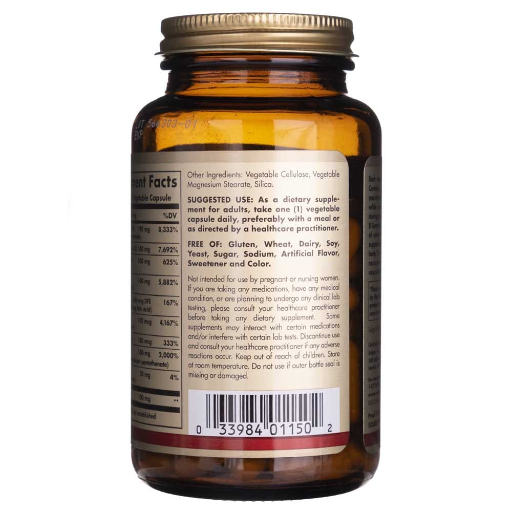 Solgar B-Complex “100” - 100 Veg Capsules