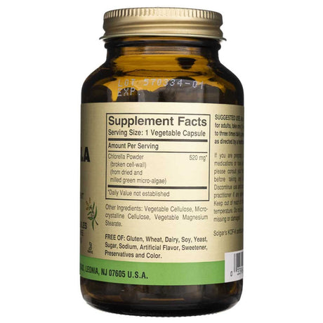 Solgar Chlorella 520 mg - 100 Veg Capsules